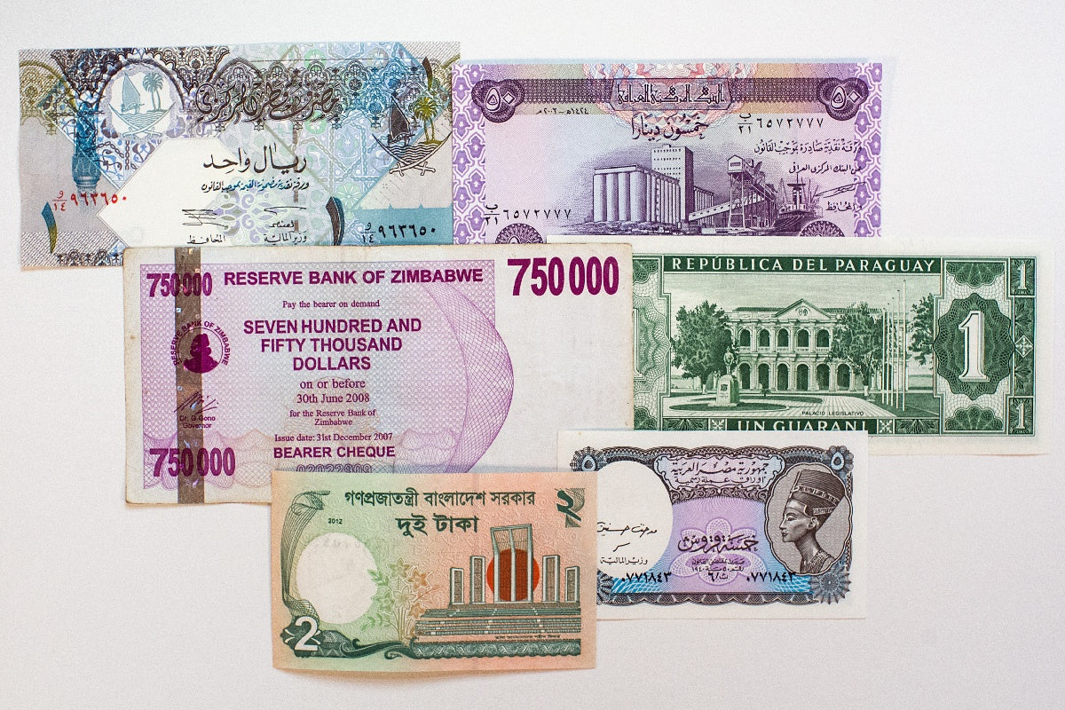 World paper money from Venture in History
